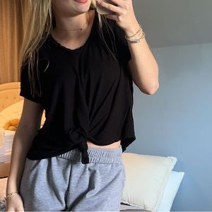 V neck super soft tie tee